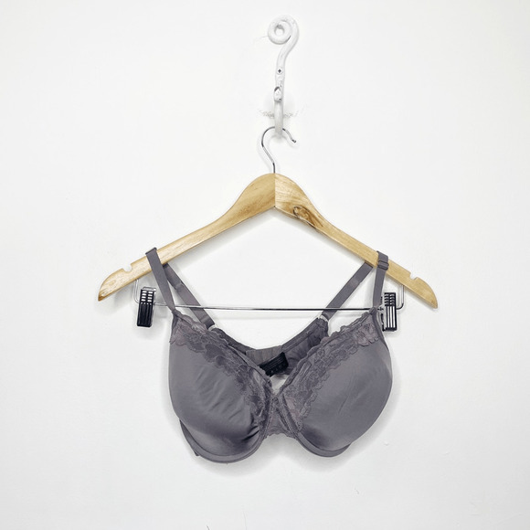 NATORI Hidden Glamour Full Fit Contour Bra Gunmetal PURPLE underwire womens 34DD - Picture 1 of 6